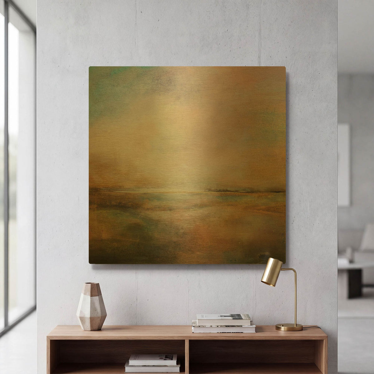 'Warm Surrender' By Karen Hale Gold Metal Wall Art