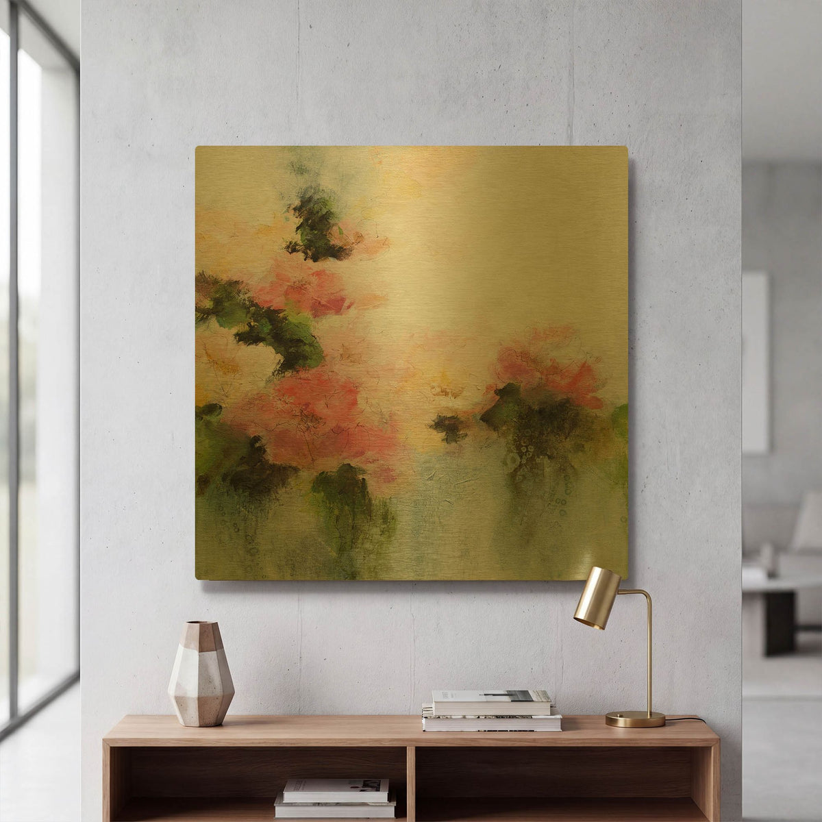 'Welcome Home' By Karen Hale Gold Metal Wall Art