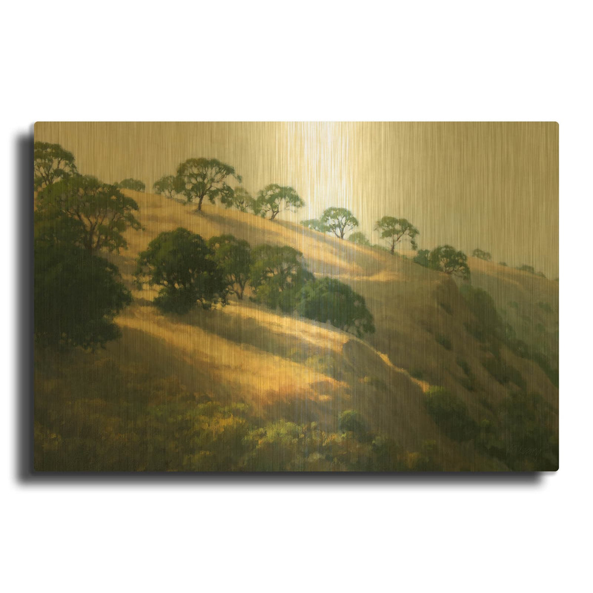 'Afternoon Shadows' By Kathy O'Leary Gold Metal Wall Art