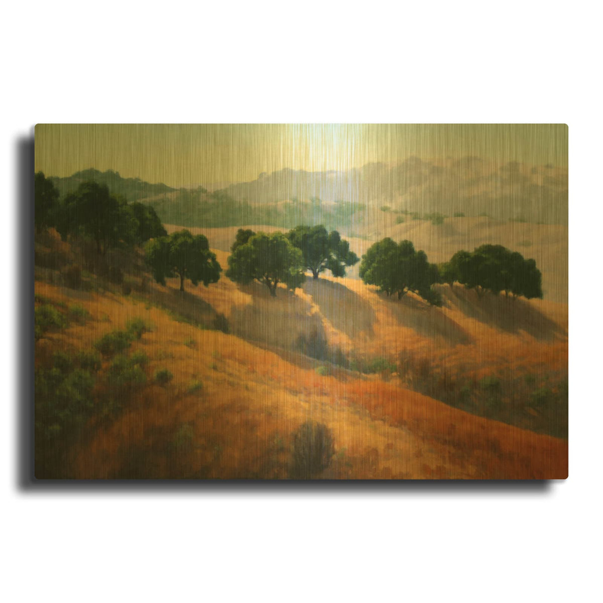 'Summer In The Hills' By Kathy O'Leary Gold Metal Wall Art