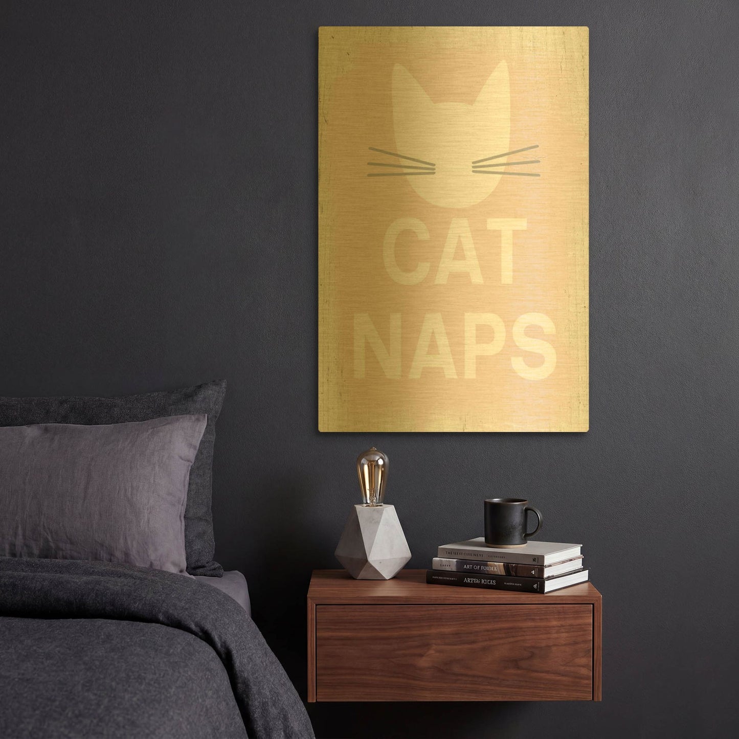 'LW3813' By Linda Woods Gold Metal Wall Art