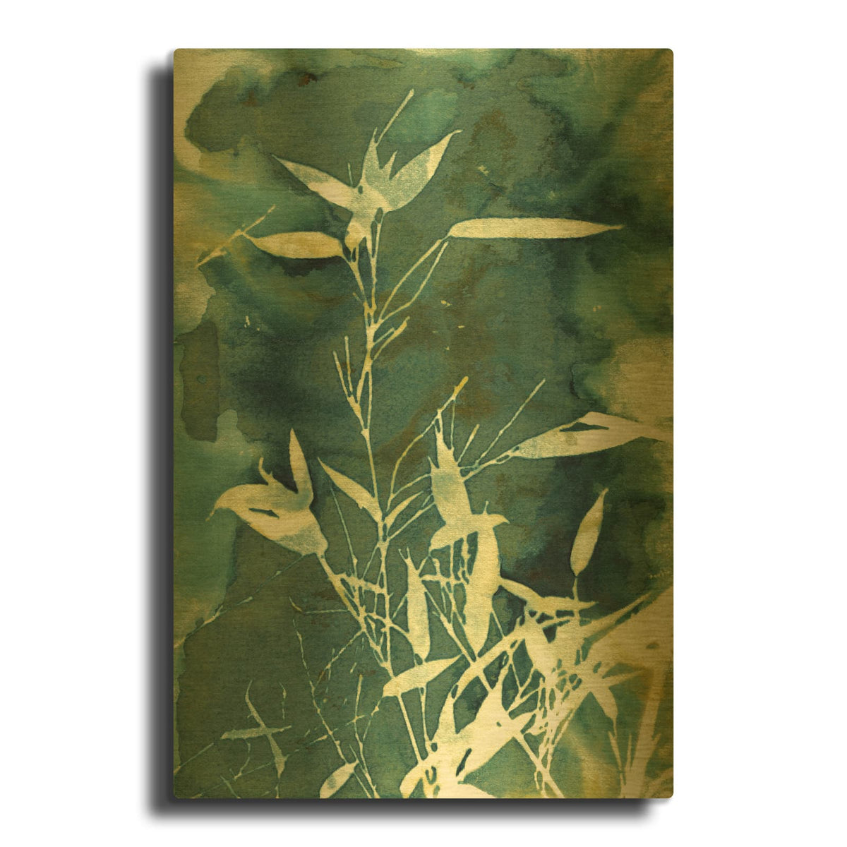 'Bamboo Garden' By Krista McCurdy Gold Metal Wall Art