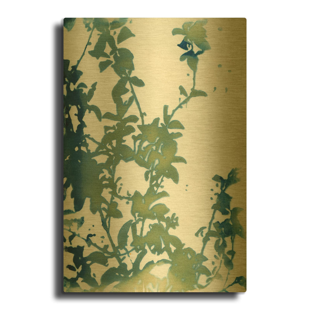 'Shadow Floral' By Krista McCurdy Gold Metal Wall Art