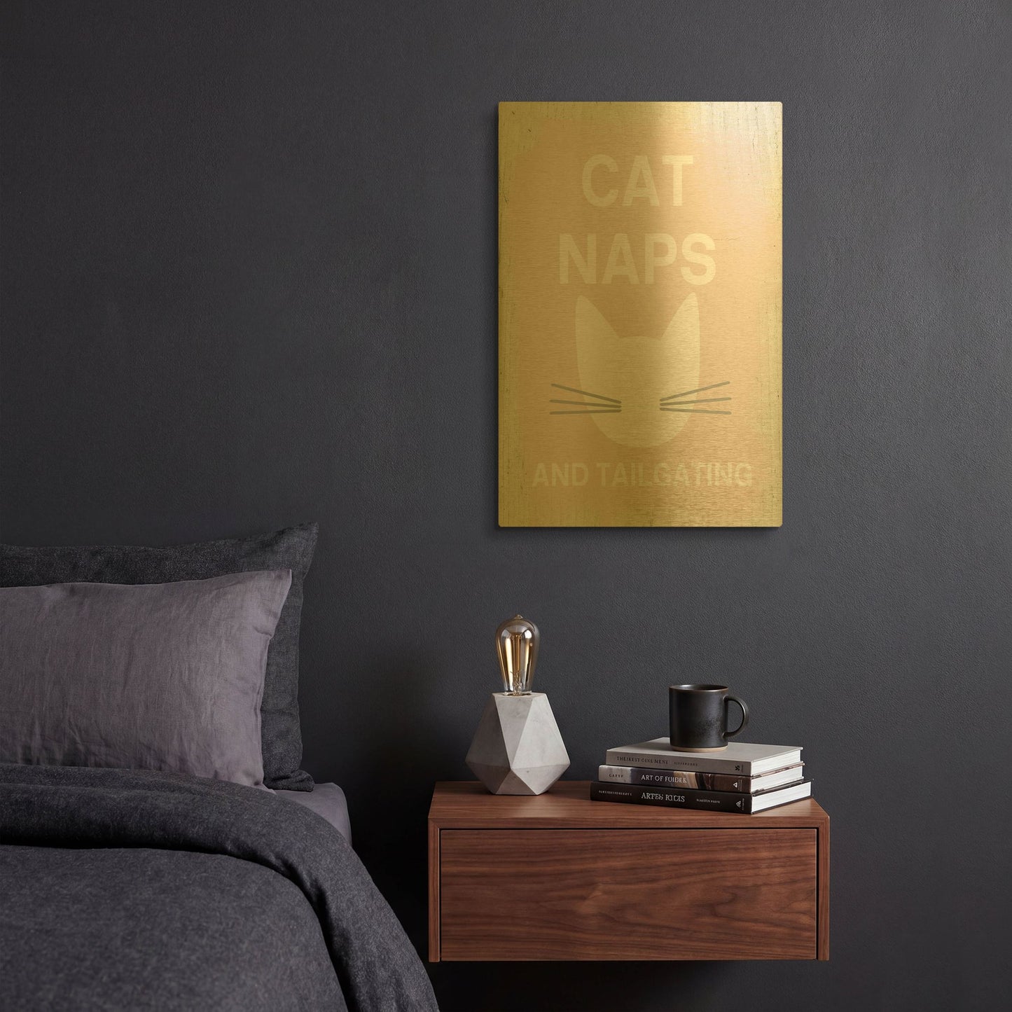 'LW3814' By Linda Woods Gold Metal Wall Art