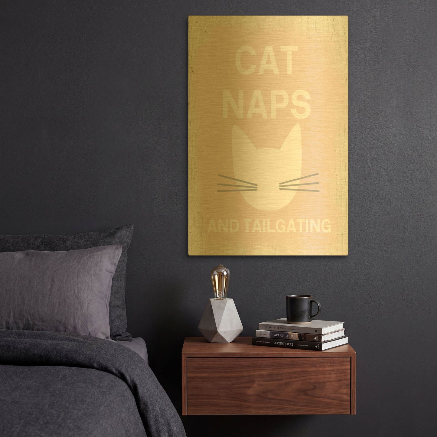 'LW3814' By Linda Woods Gold Metal Wall Art