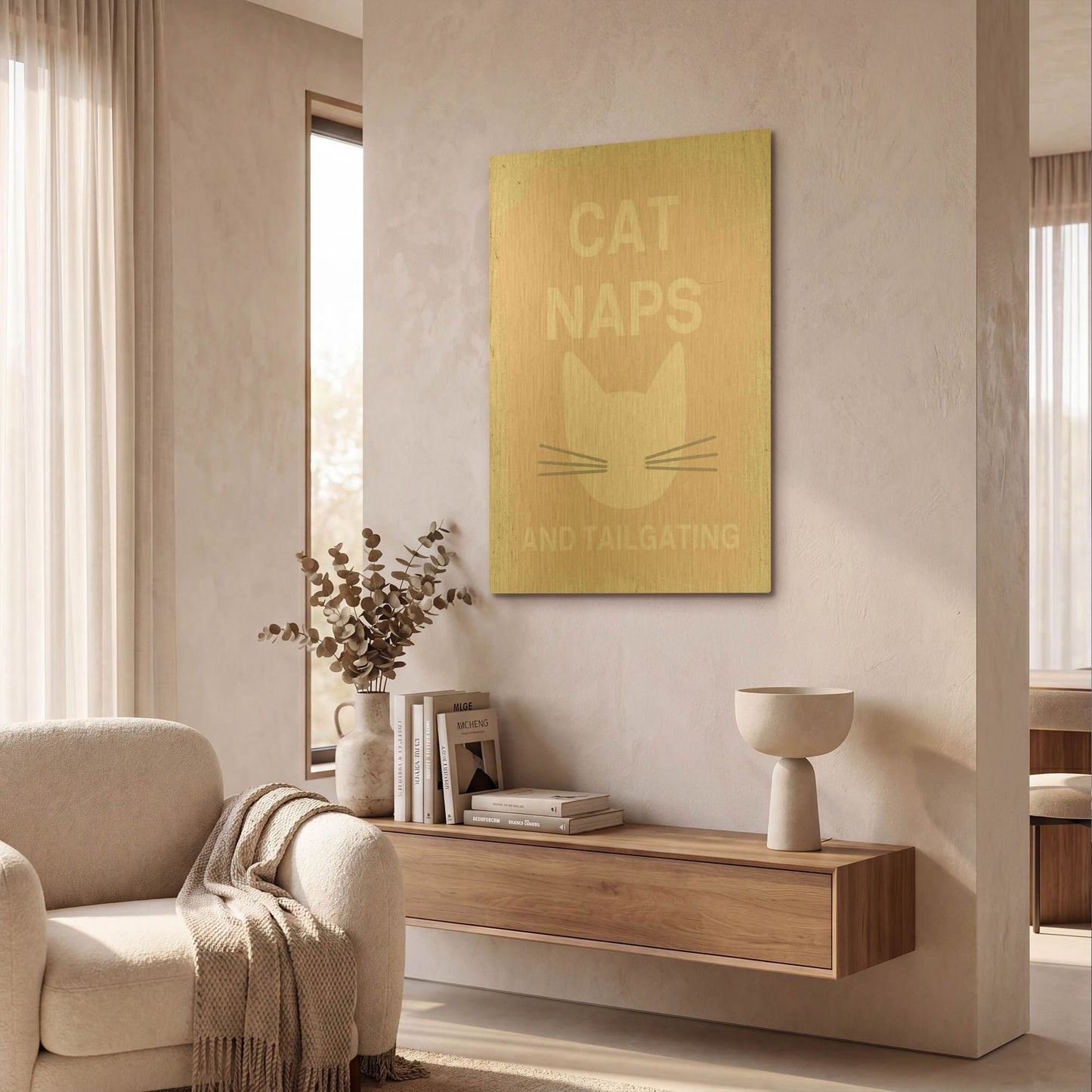 'LW3814' By Linda Woods Gold Metal Wall Art