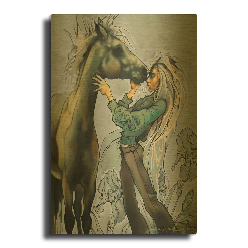 'Amazona' By Lani Imre Gold Metal Wall Art