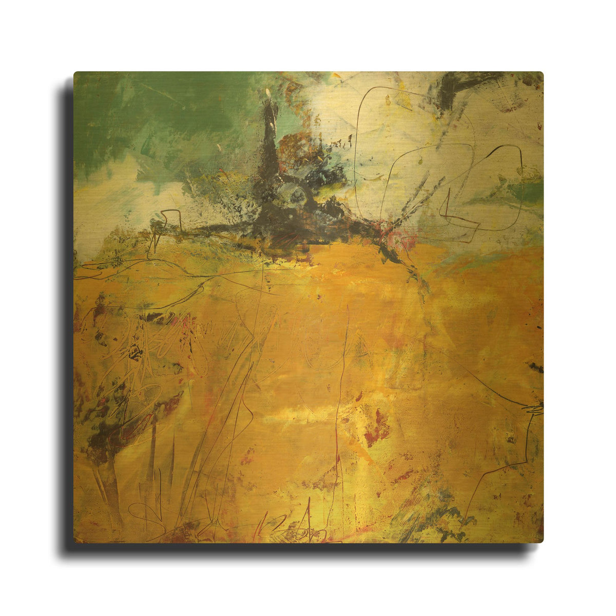 'Abundant' By Linda Nickell Gold Metal Wall Art