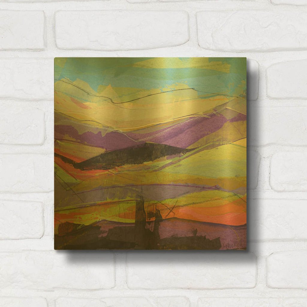 'Along The Way No 2' By Linda Nickell Gold Metal Wall Art