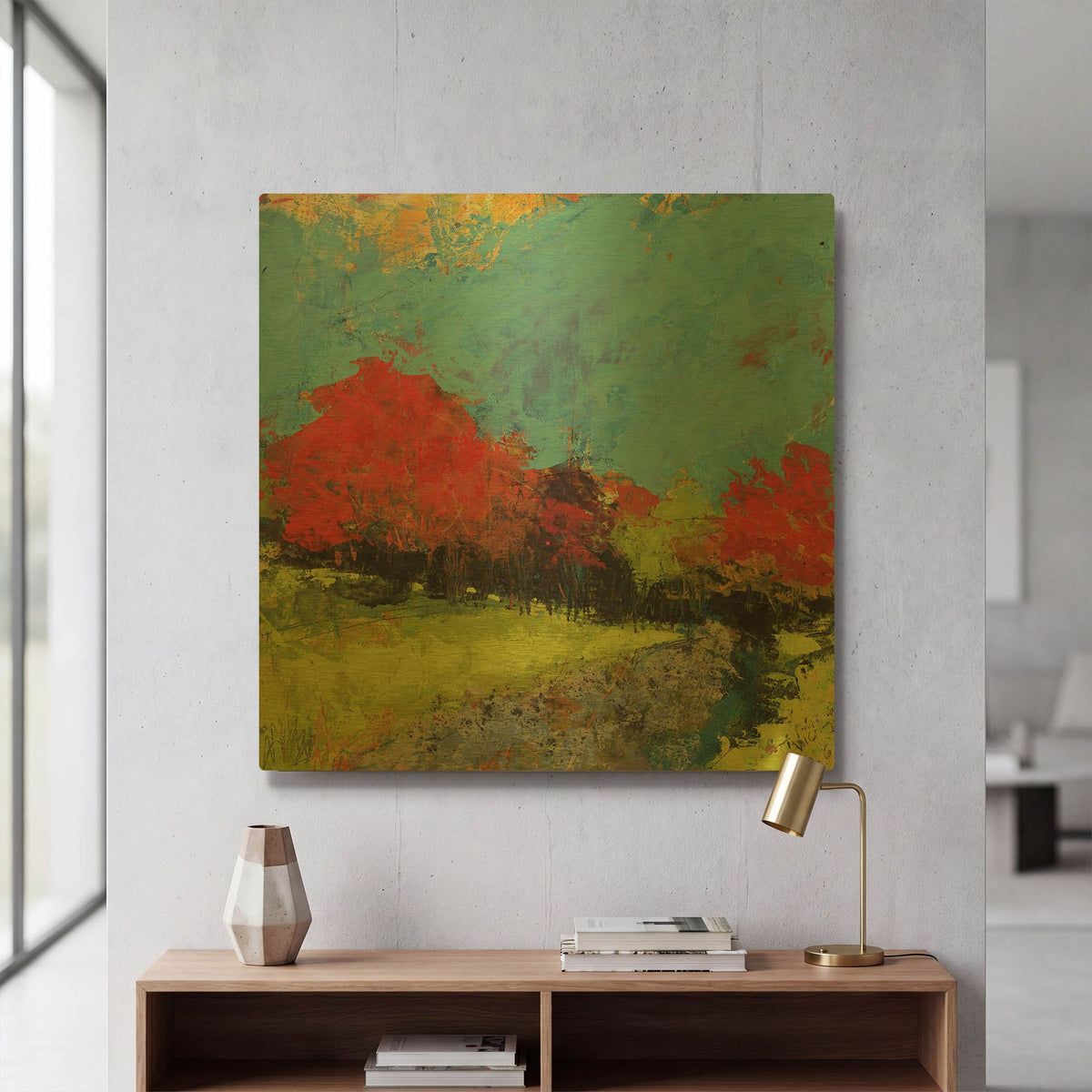 'Morning Walk' By Linda Nickell Gold Metal Wall Art