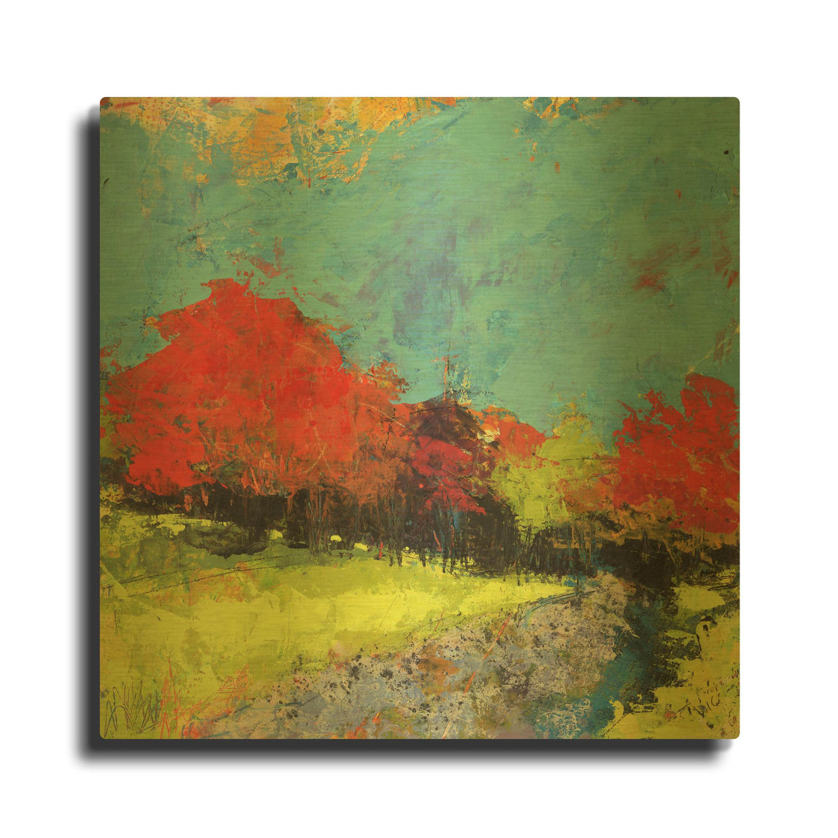 'Morning Walk' By Linda Nickell Gold Metal Wall Art