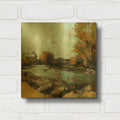 'Out By The Lake' By Linda Nickell Gold Metal Wall Art