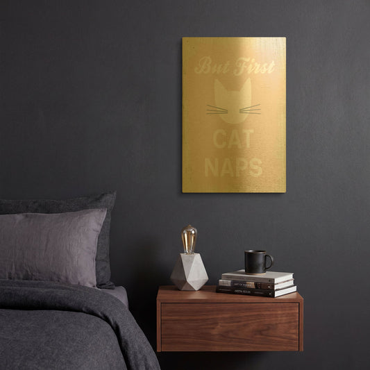 'LW3815' By Linda Woods Gold Metal Wall Art