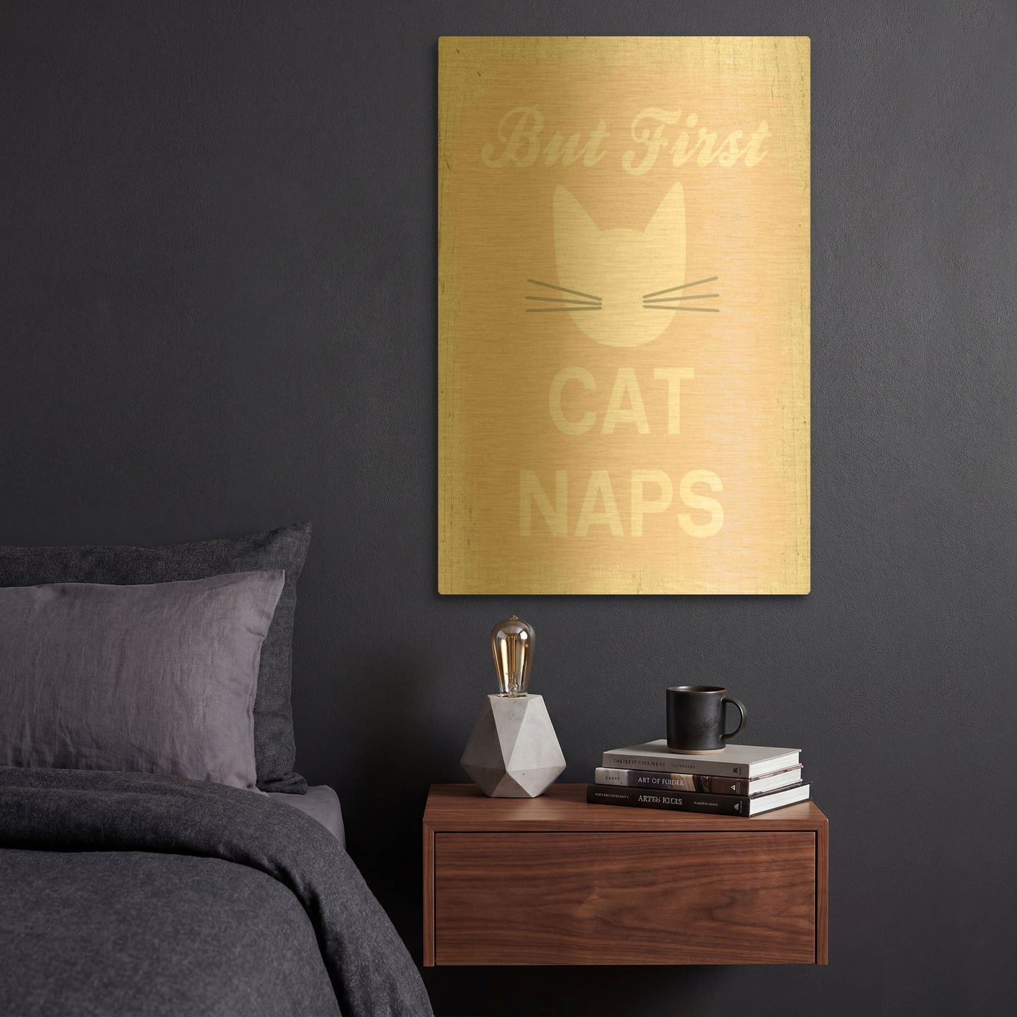 'LW3815' By Linda Woods Gold Metal Wall Art