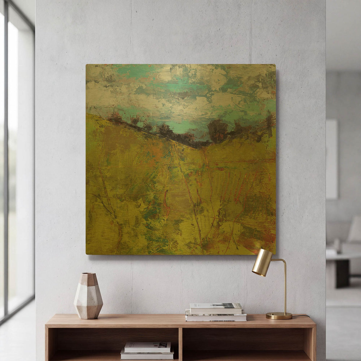 'Summer Sky' By Linda Nickell Gold Metal Wall Art