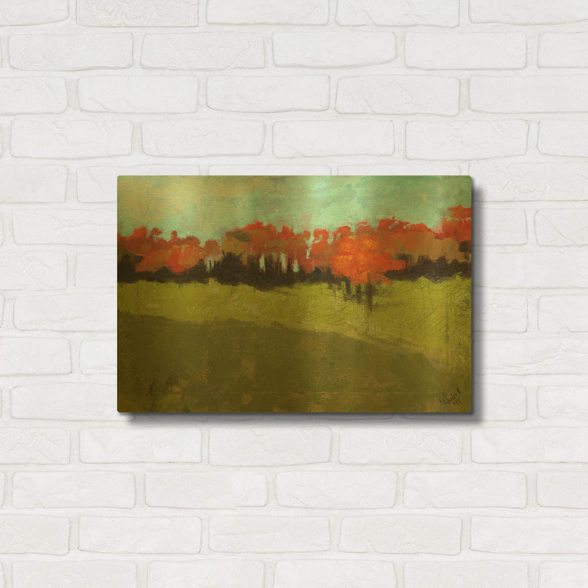 'Waiting In Line' By Linda Nickell Gold Metal Wall Art