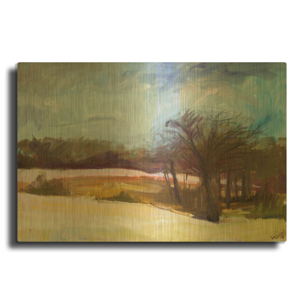 'Winters Day' By Linda Nickell Gold Metal Wall Art