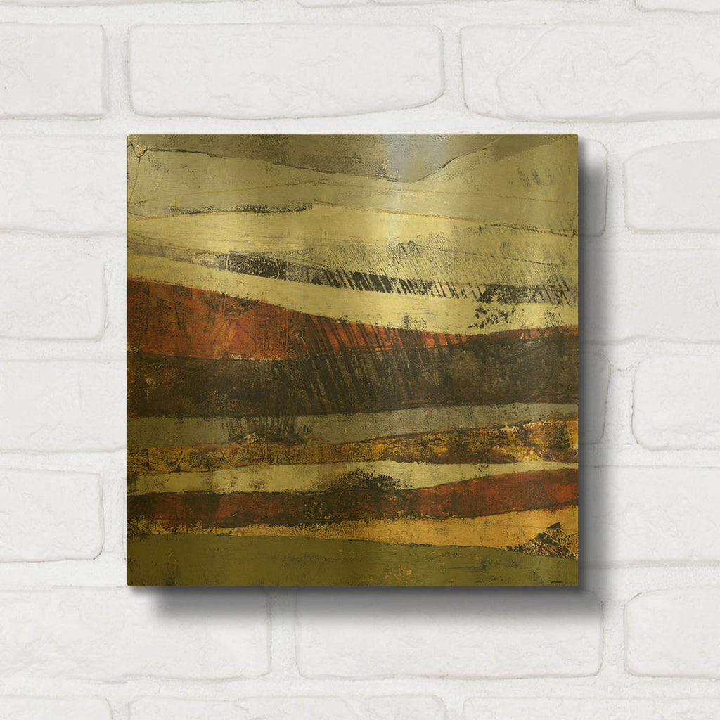 'Distant Storm' By Linda Nickell Gold Metal Wall Art