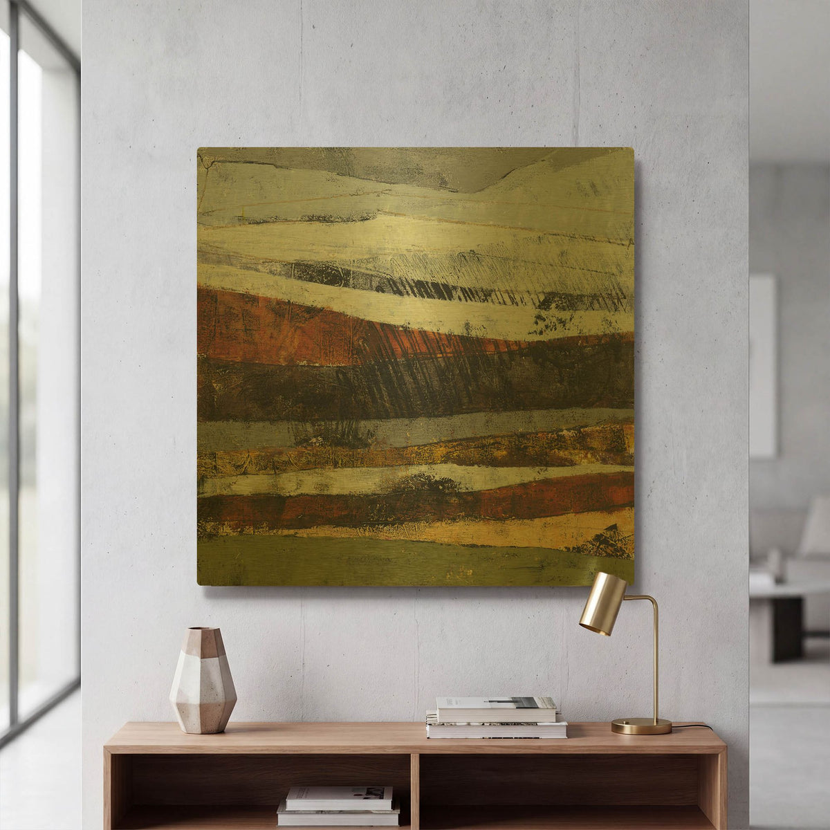 'Distant Storm' By Linda Nickell Gold Metal Wall Art