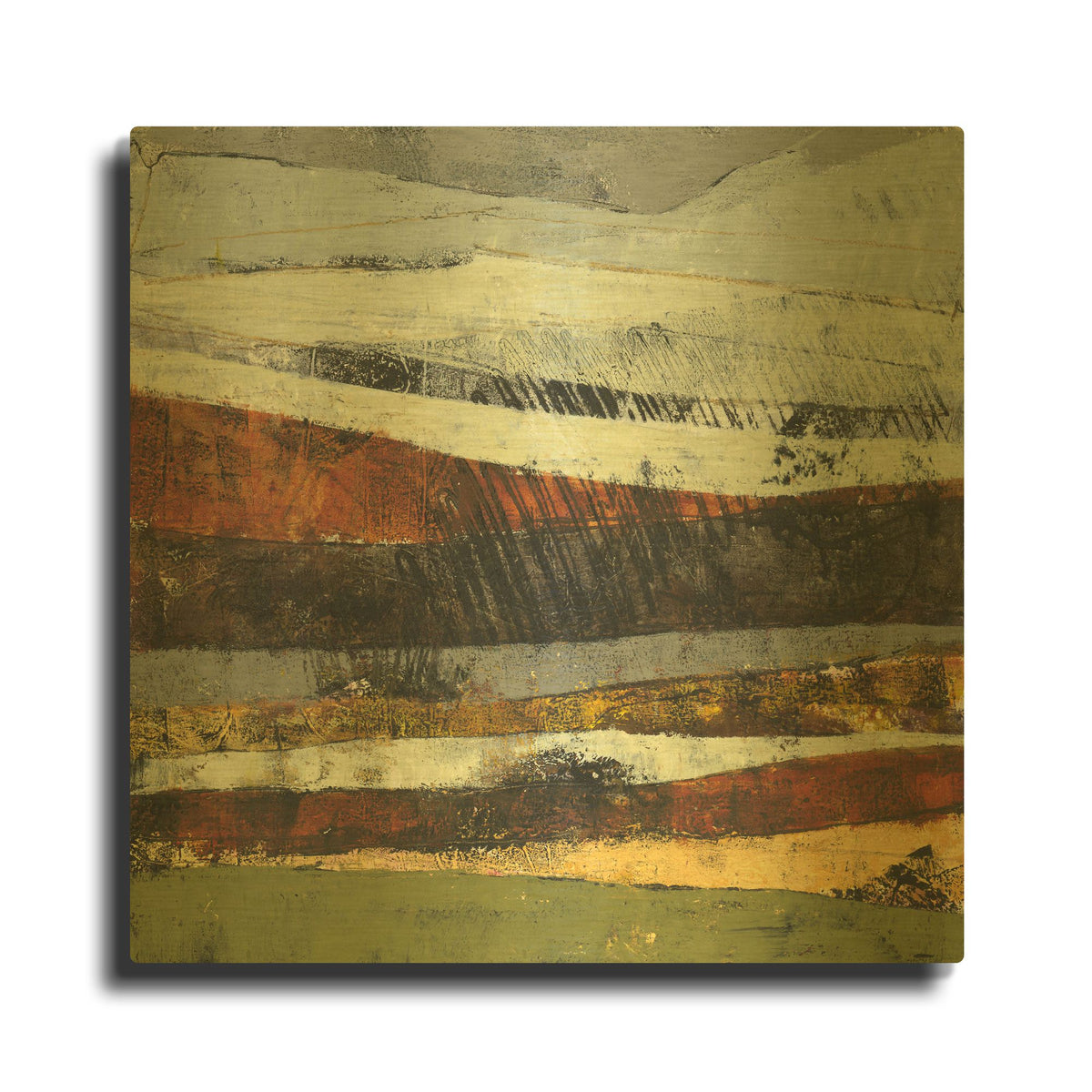 'Distant Storm' By Linda Nickell Gold Metal Wall Art