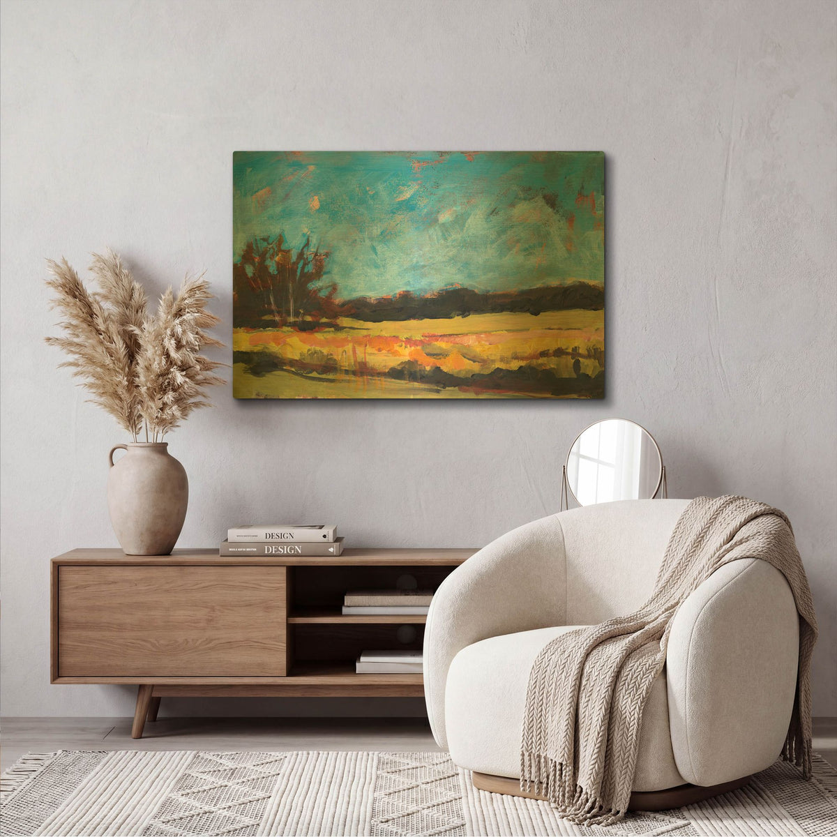 'On The Road' By Linda Nickell Gold Metal Wall Art