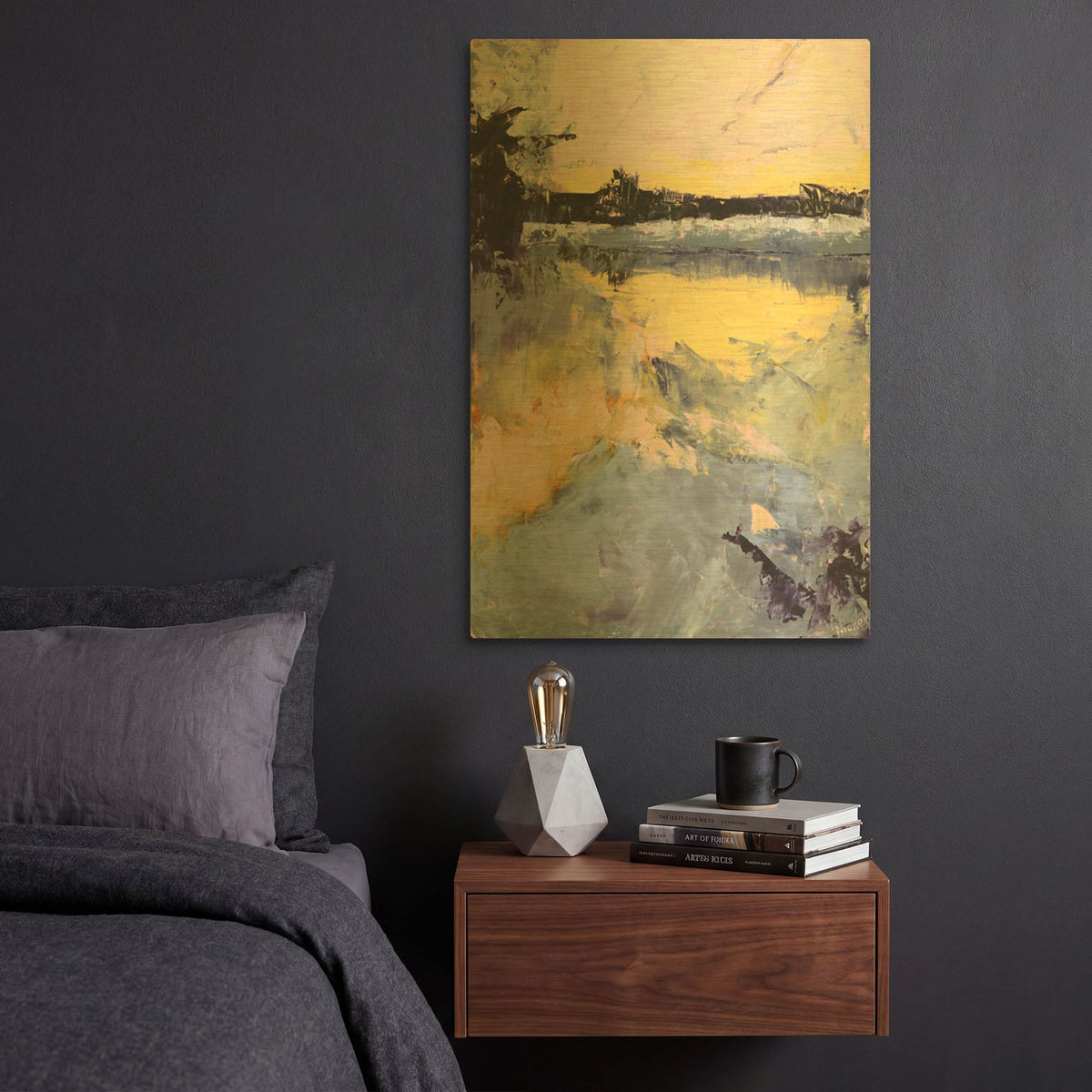 'Winter Blues' By Linda Nickell Gold Metal Wall Art