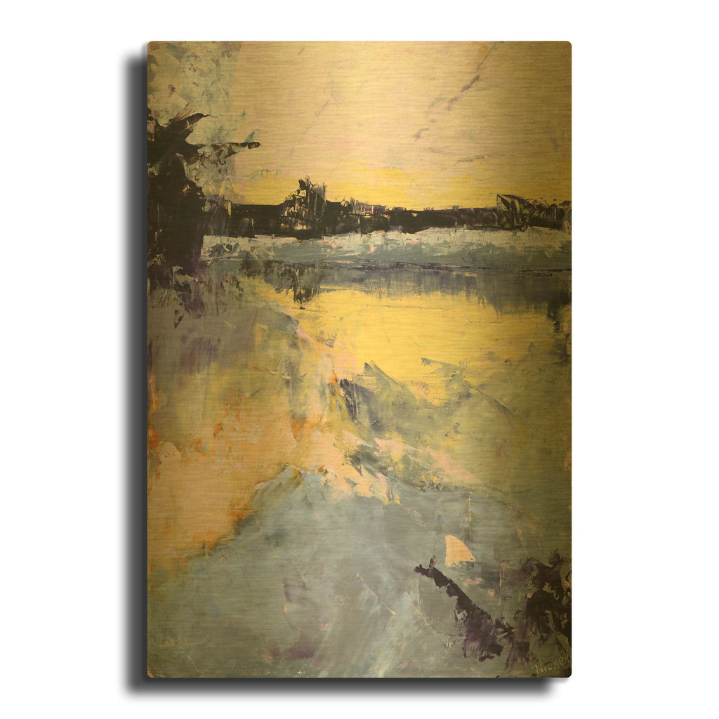 'Winter Blues' By Linda Nickell Gold Metal Wall Art