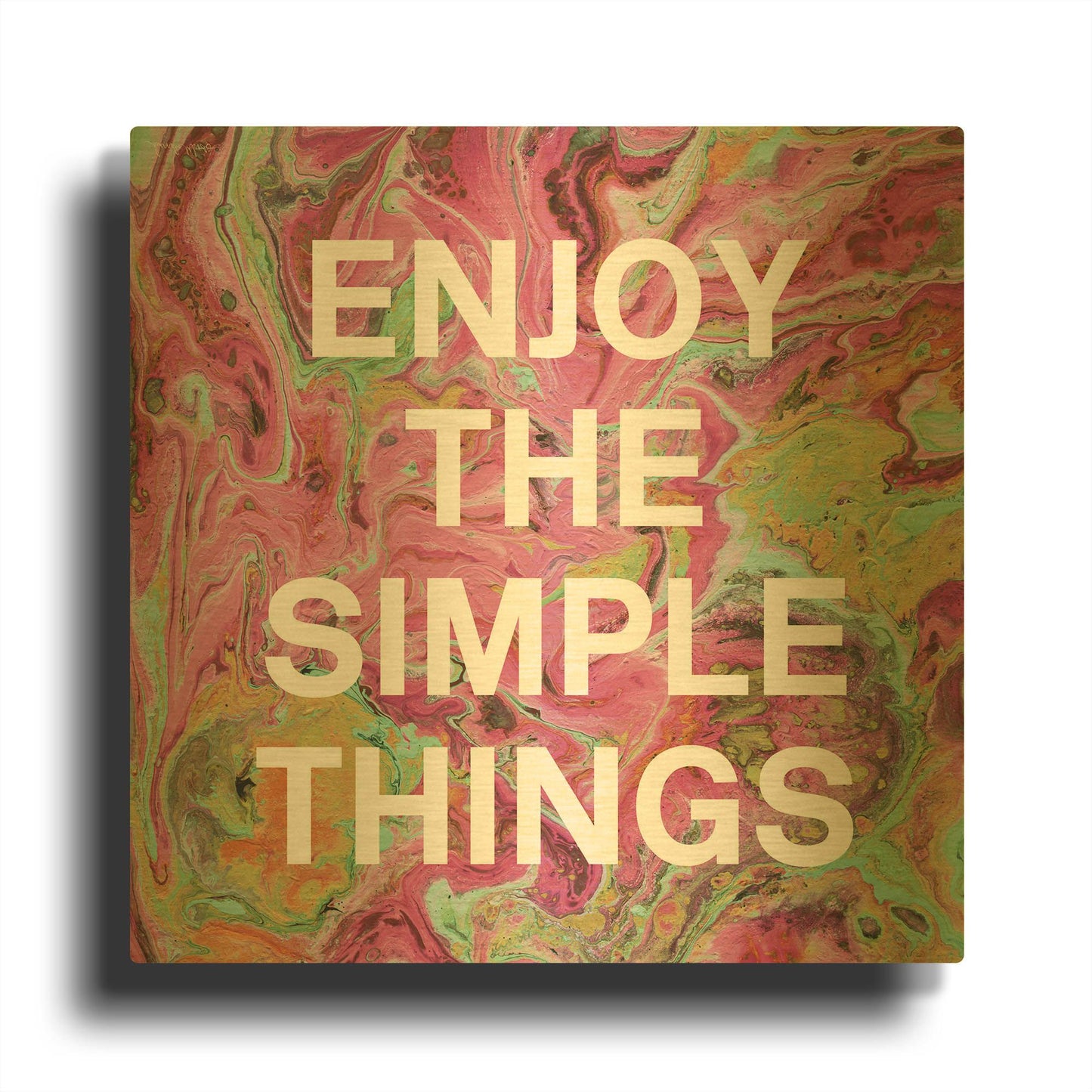 'LW3825' By Linda Woods Gold Metal Wall Art