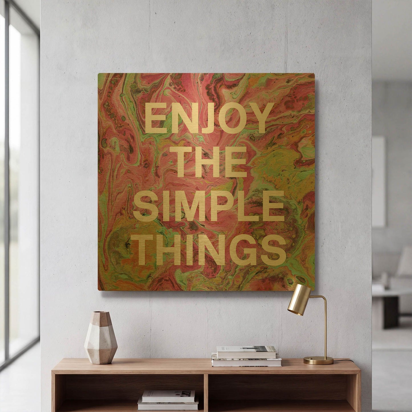 'LW3825' By Linda Woods Gold Metal Wall Art