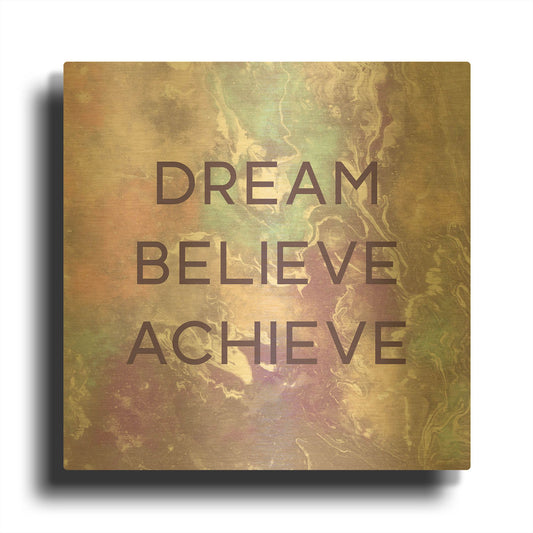 'LW3827' By Linda Woods Gold Metal Wall Art