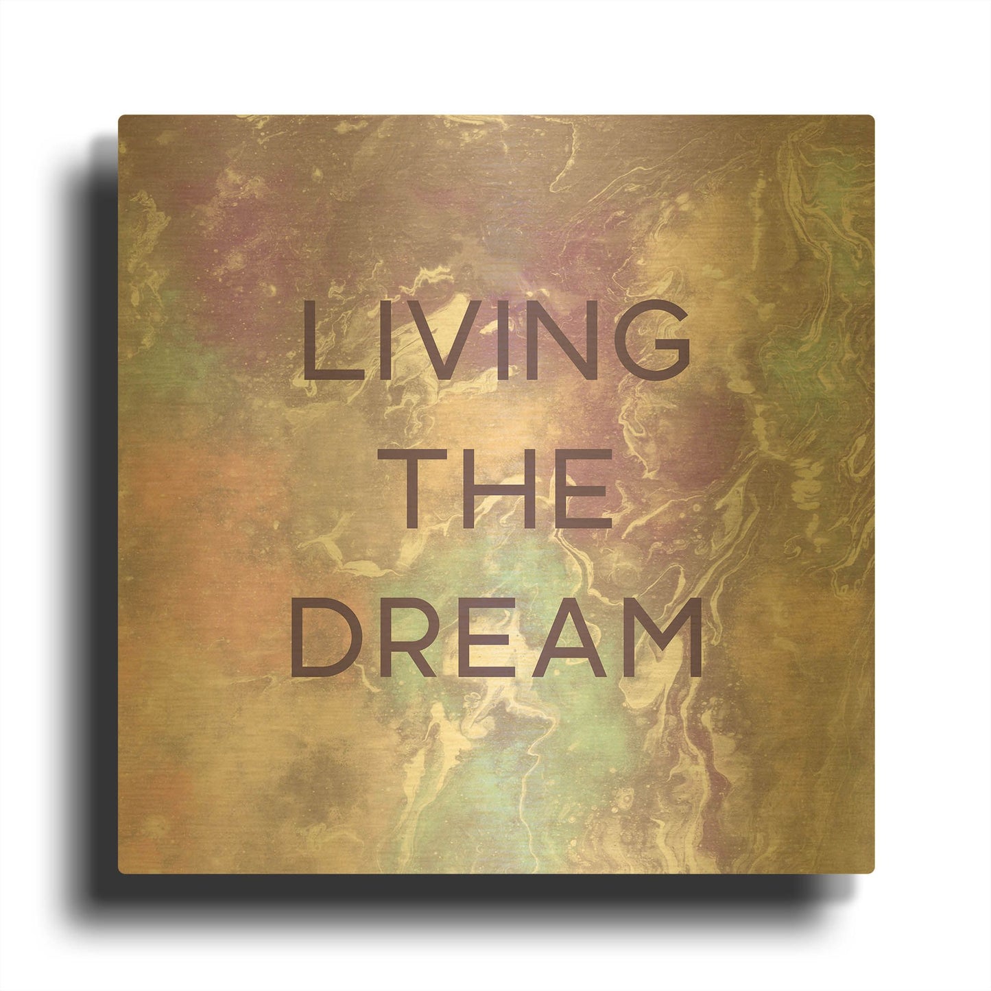 'LW3828' By Linda Woods Gold Metal Wall Art
