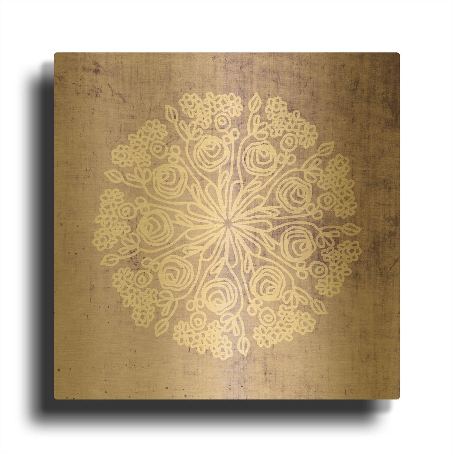 'LW3831' By Linda Woods Gold Metal Wall Art