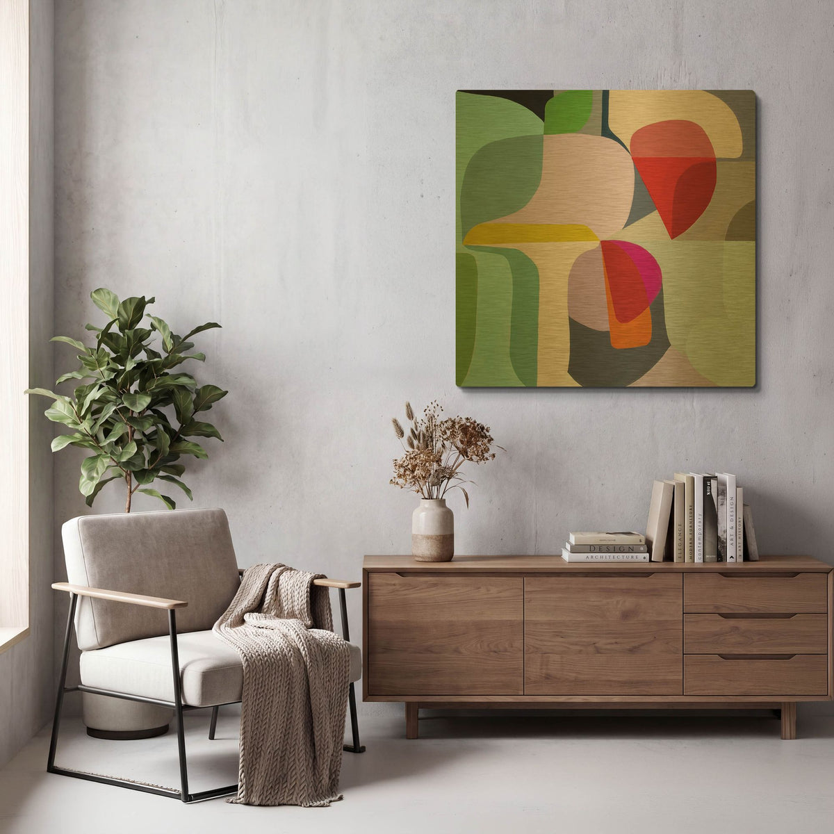 'Breaking Ground' By Marion Griese Gold Metal Wall Art