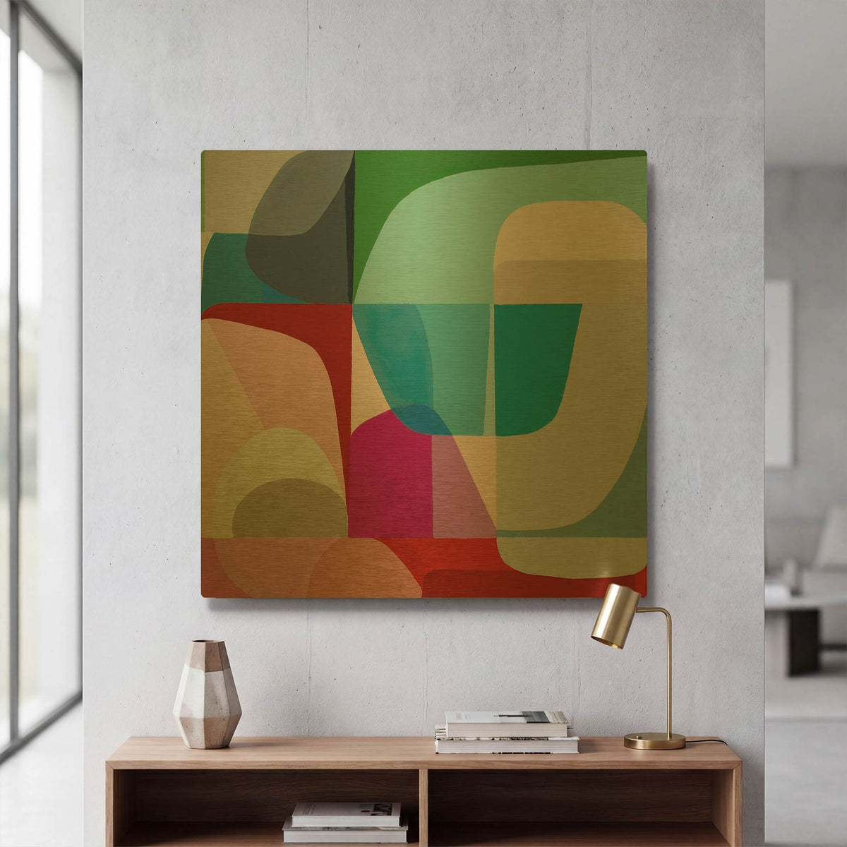 'Breaking Sky' By Marion Griese Gold Metal Wall Art
