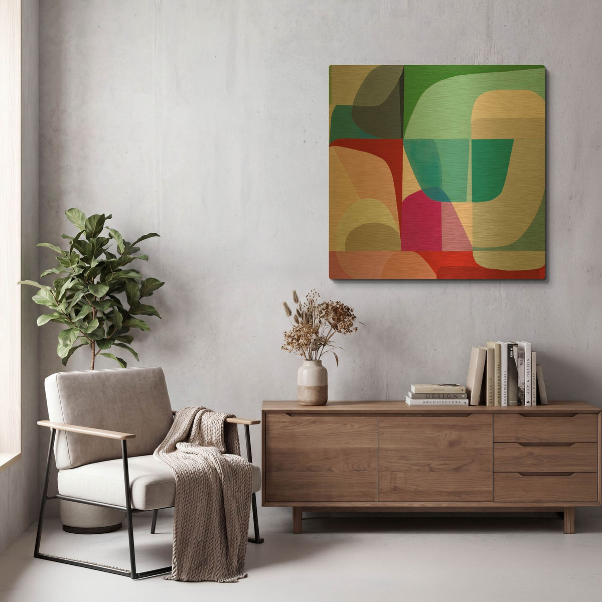 'Breaking Sky' By Marion Griese Gold Metal Wall Art