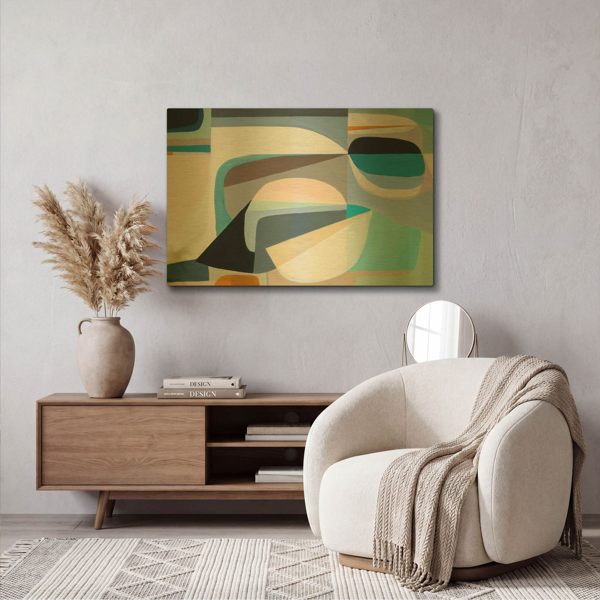 'Drift' By Marion Griese Gold Metal Wall Art