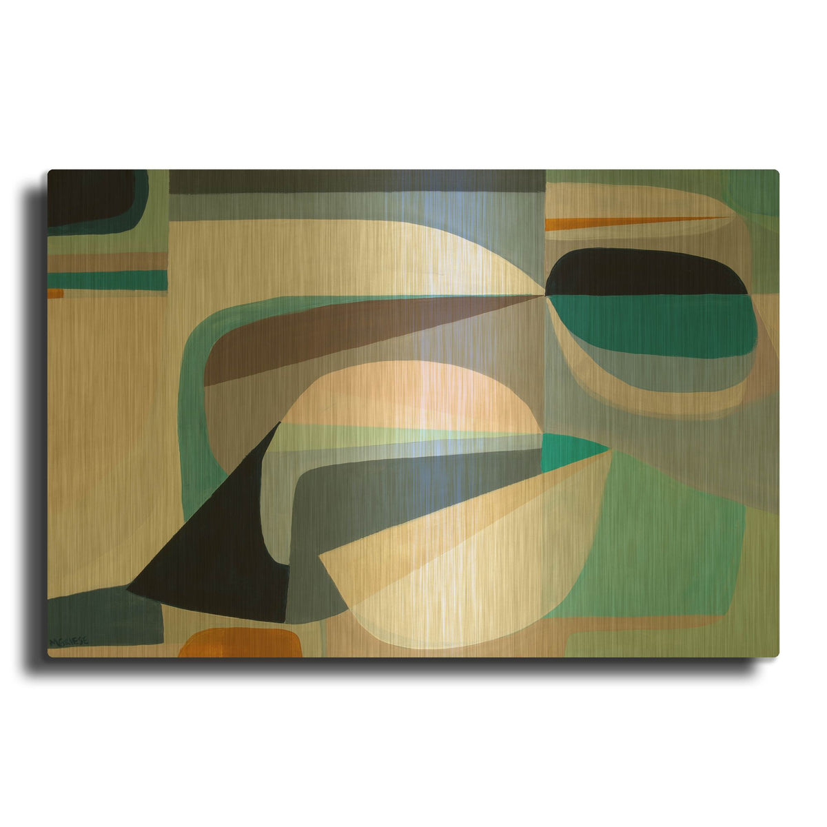 'Drift' By Marion Griese Gold Metal Wall Art