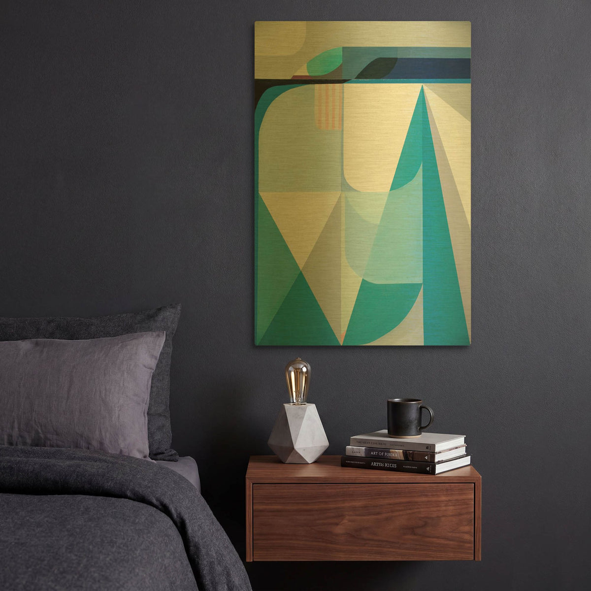 'Frozen Shores' By Marion Griese Gold Metal Wall Art