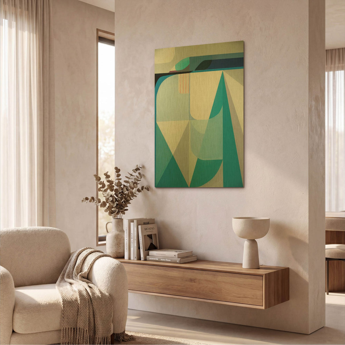 'Frozen Shores' By Marion Griese Gold Metal Wall Art