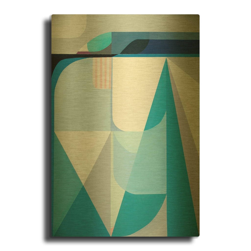 'Frozen Shores' By Marion Griese Gold Metal Wall Art