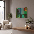 'Merging Waters' By Marion Griese Gold Metal Wall Art