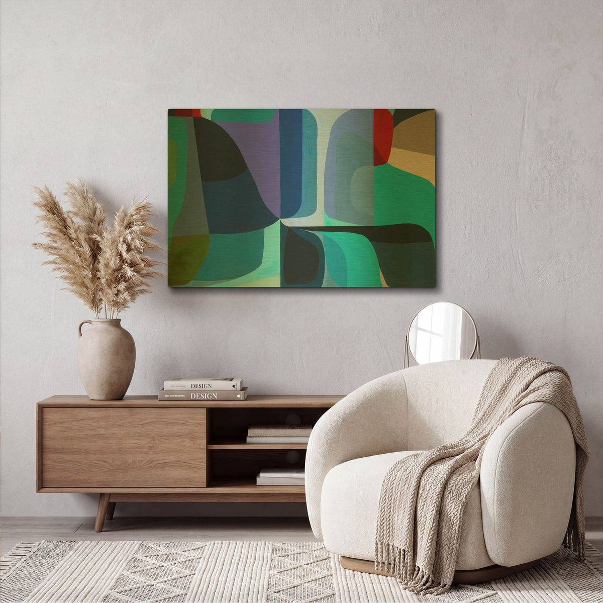 'Merging Waters' By Marion Griese Gold Metal Wall Art