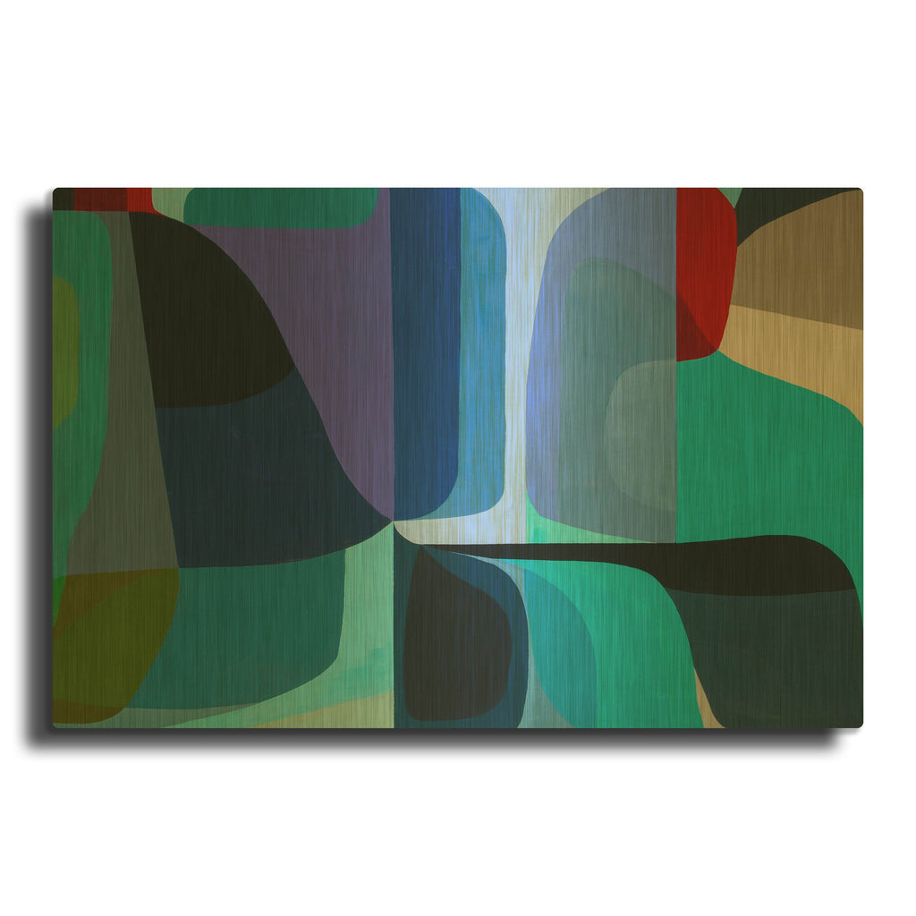 'Merging Waters' By Marion Griese Gold Metal Wall Art