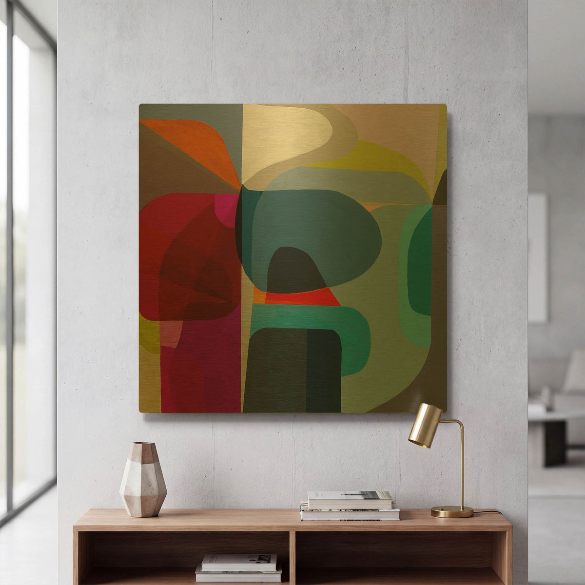 'Point Of Entry' By Marion Griese Gold Metal Wall Art