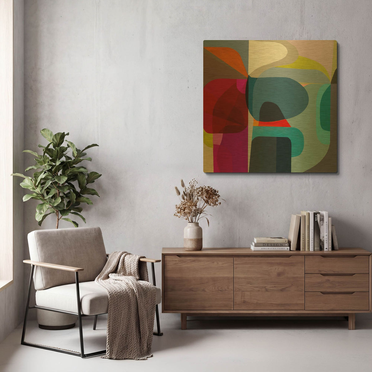 'Point Of Entry' By Marion Griese Gold Metal Wall Art