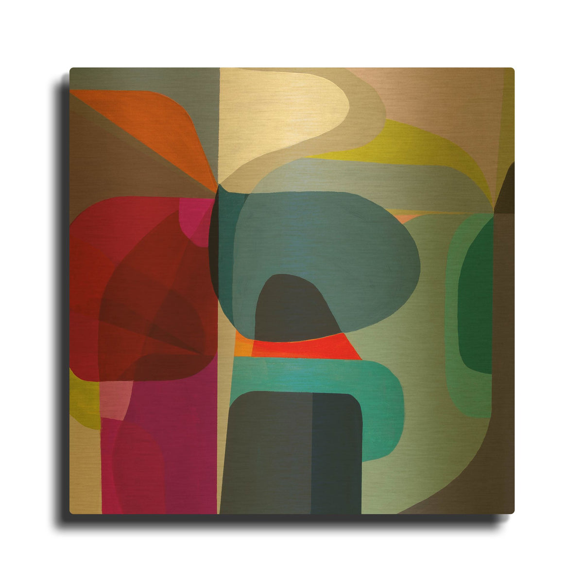 'Point Of Entry' By Marion Griese Gold Metal Wall Art