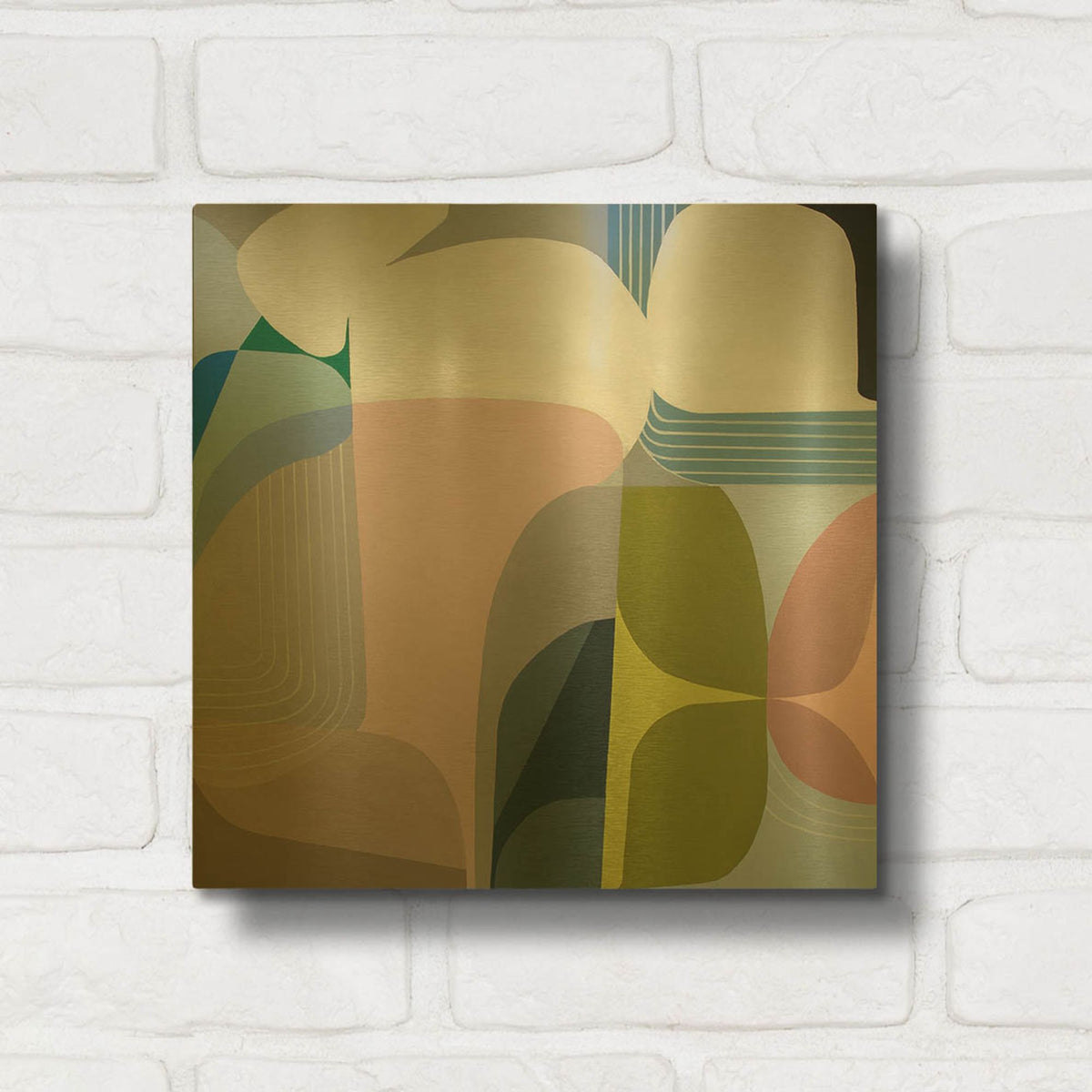 'Skyways' By Marion Griese Gold Metal Wall Art