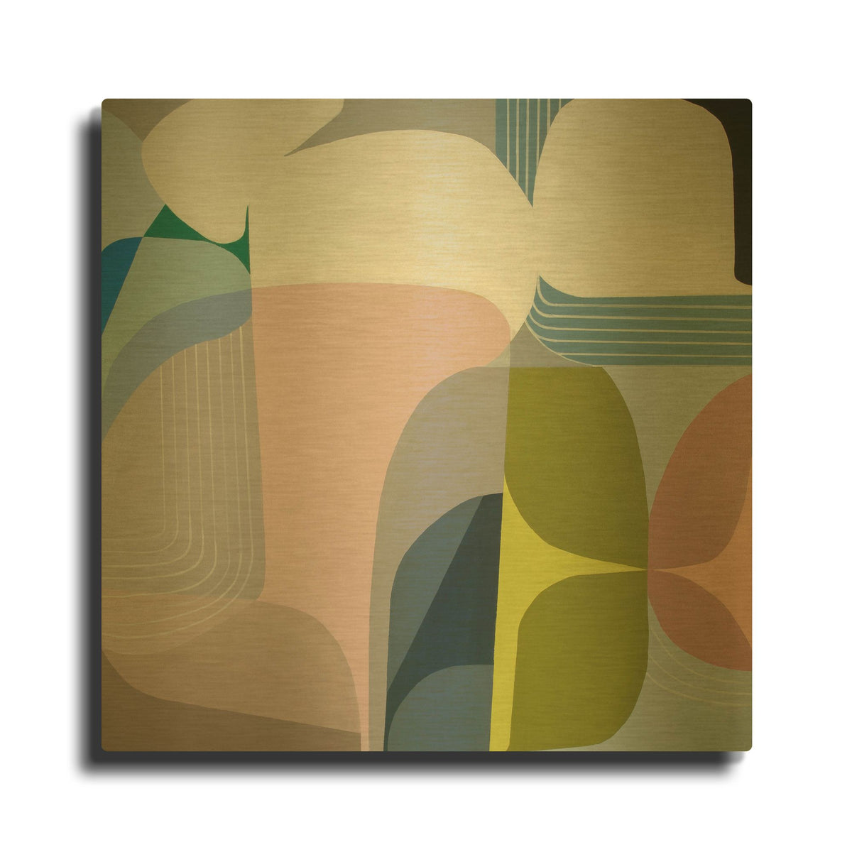 'Skyways' By Marion Griese Gold Metal Wall Art