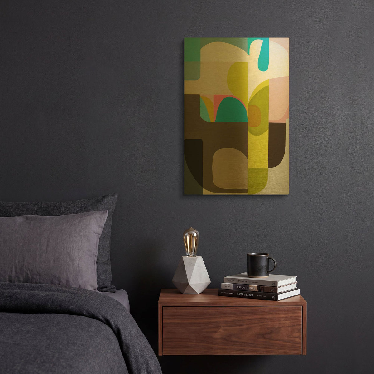 'Tangled Sky & Garden' By Marion Griese Gold Metal Wall Art