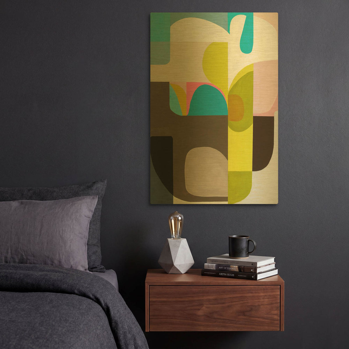 'Tangled Sky & Garden' By Marion Griese Gold Metal Wall Art